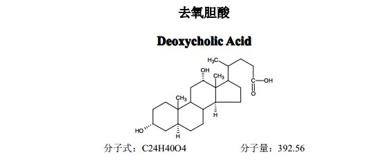 去氧膽酸中藥化學對照品分子結構圖