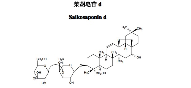 柴胡皂苷d中藥化學(xué)對照品分子結(jié)構(gòu)圖