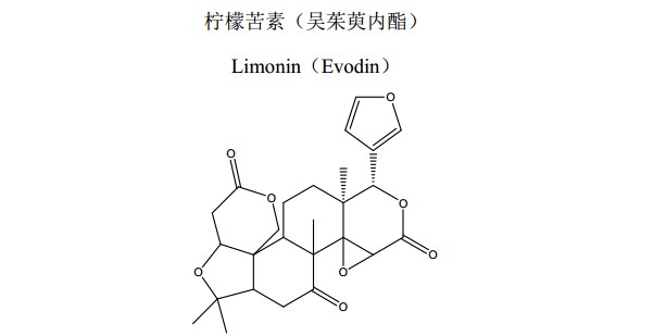 檸檬苦素（吳茱萸內(nèi)酯）中藥化學(xué)對照品分子結(jié)構(gòu)圖