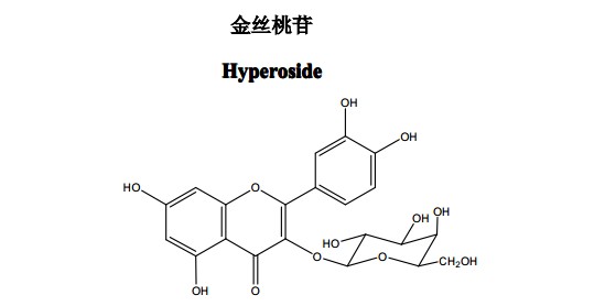 金絲桃苷中藥化學(xué)對(duì)照品分子結(jié)構(gòu)圖