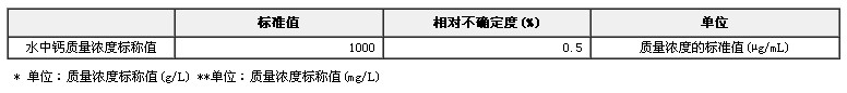 鈣單元素溶液標(biāo)準(zhǔn)物質(zhì)