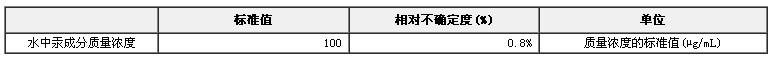 汞單元素溶液標(biāo)準(zhǔn)物質(zhì)