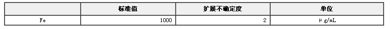 鐵單元素溶液標(biāo)準(zhǔn)物質(zhì)