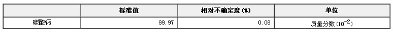 碳酸鈣純度標準物質