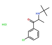 鹽酸安非他酮分子結(jié)構(gòu)圖