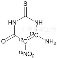 6-Amino-5-nitro-2-thio-uracil-13C2,15N