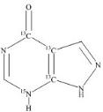 別嘌醇-13C2-15N標(biāo)準(zhǔn)品