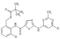 Des-6-[4-(2-hydroxyethyl)-1-piperazinyl]-6-chloro-O-pivalate Dasatinib