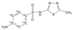 磺胺甲噻二唑-13C6溶液標(biāo)準(zhǔn)物質(zhì)