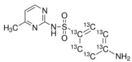 磺胺甲基嘧啶-13C6溶液標準物質